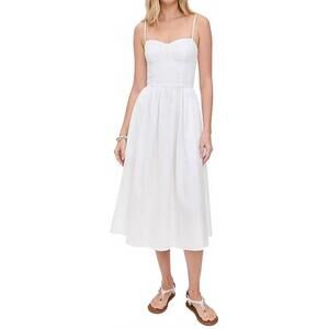 NEW LE BOP paige bustier midi dress in white